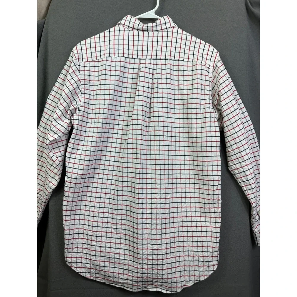 Ralph Lauren Kids XL 18-20 Tattersall Check Button Down Shirt White Red Navy